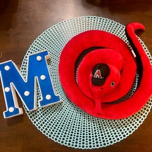Red Arizona Diamondbacks MLB Plush Snake Toy by FOCO
